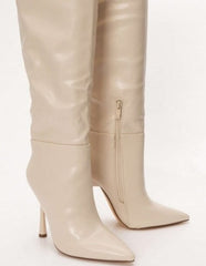 Stiletto High Heel Leather Boots