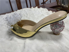 Luxury Rhinestone Flower Sandals