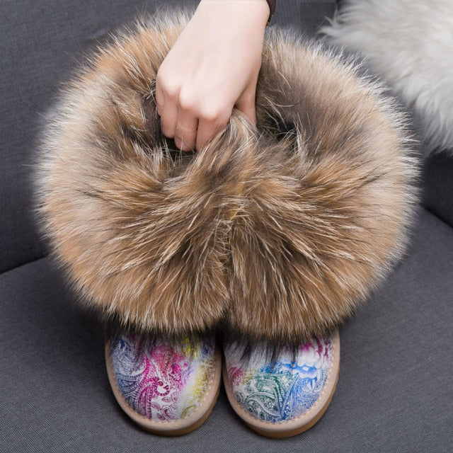 Fur Design Ankle Boots