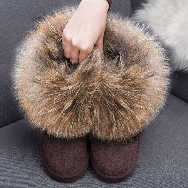 Fur Design Ankle Boots