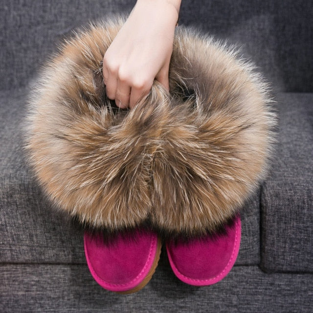 Fur Design Ankle Boots