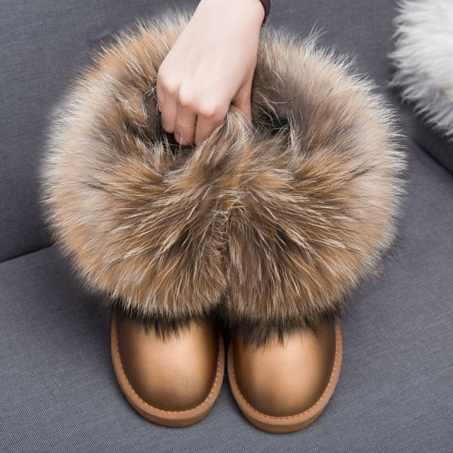 Fur Design Ankle Boots