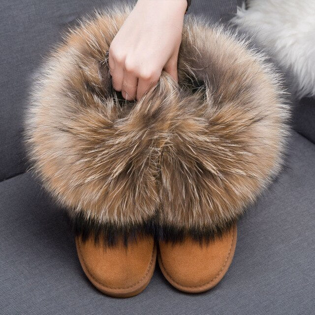 Fur Design Ankle Boots