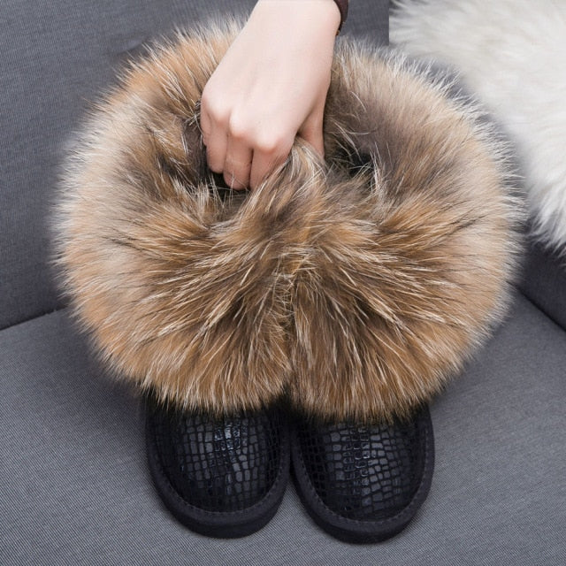 Fur Design Ankle Boots