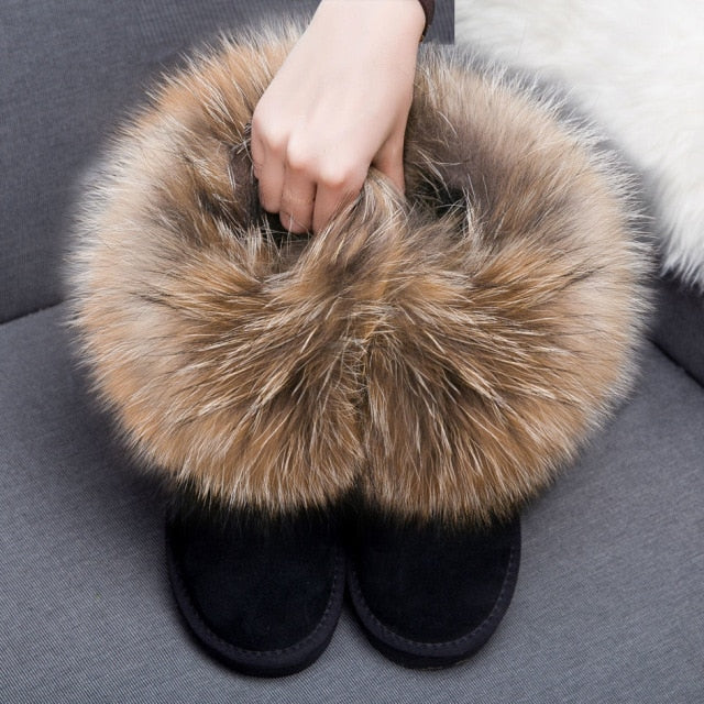 Fur Design Ankle Boots