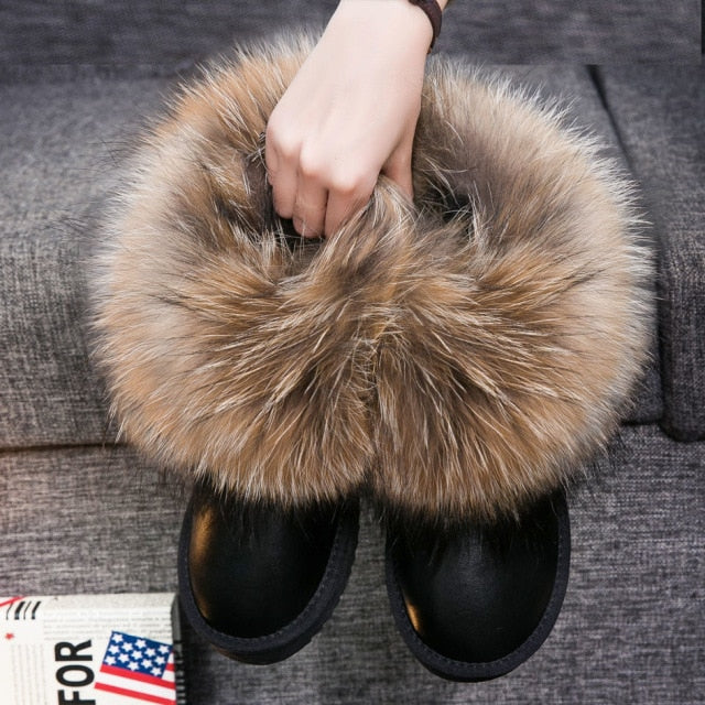 Fur Design Ankle Boots