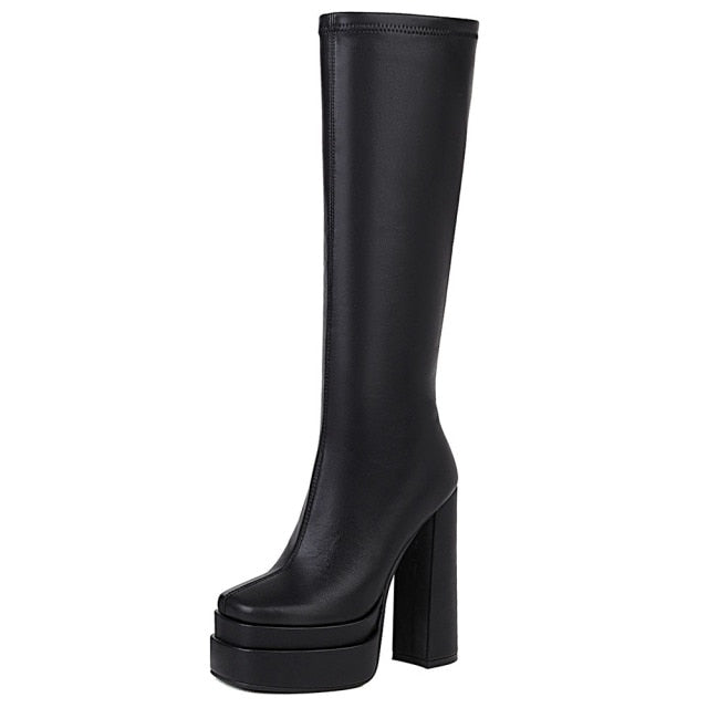 Knee High Platform Heel Boots