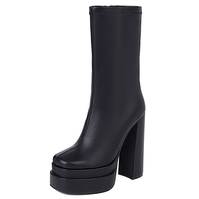 Knee High Platform Heel Boots