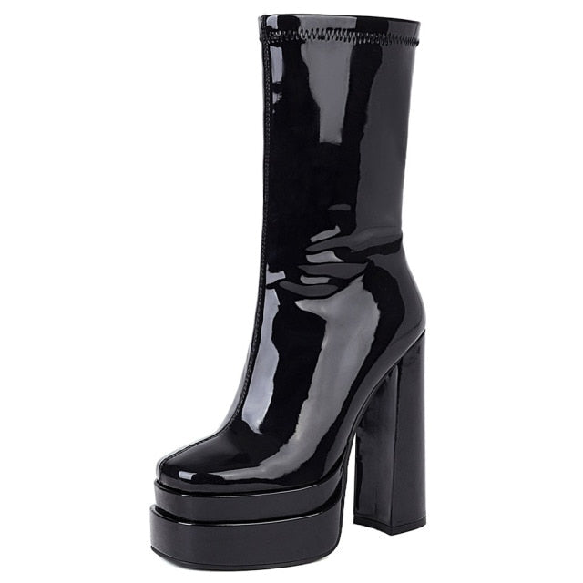 Knee High Platform Heel Boots