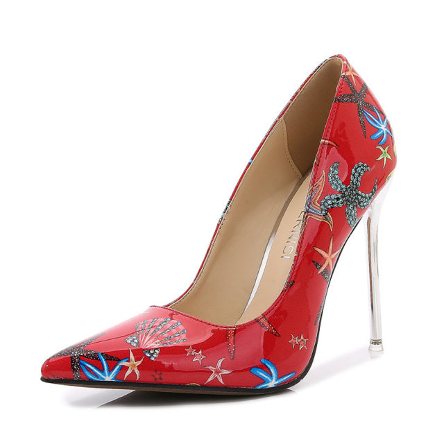 Graffiti Designed High Heel Pumps