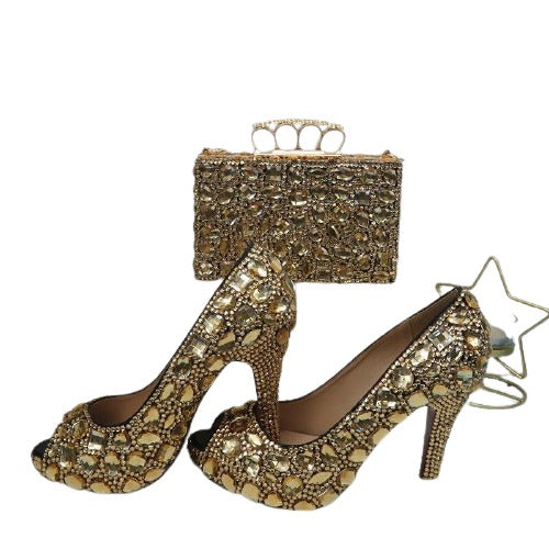 Crystal Studded Peacock Sandals