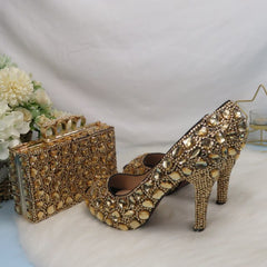 Crystal Studded Peacock Sandals