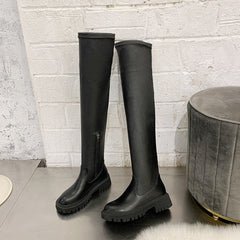 Black PU Rubber Rain Boots