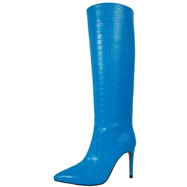 Knee  Embossed Boots