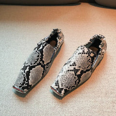 Zebra Snake Pattern Comfortable Flats