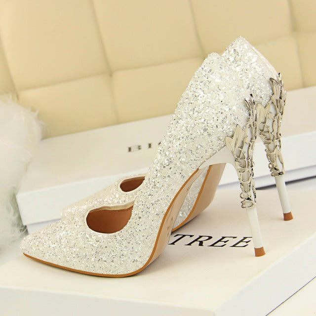 Shine and Glitter High Heel Stiletto Pumps