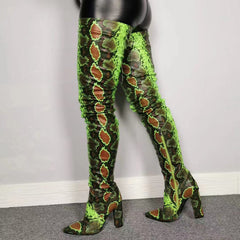 Snakeskin Design Boots