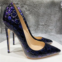 Snake-patterned Party Pumps