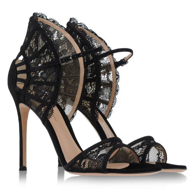 Hollow Lace Sandals