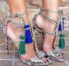 Leather Rope Strap Sandals